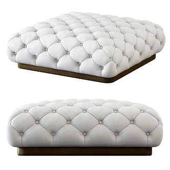 European-style Sofa Ottoman Sofa Stool 3d model