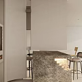 Modern Entryway Hallway With Stone Counter Stools And Ambient Lighting Design