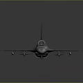 Modern Gray Fighter Jet With Cockpit Aerodynamic Wings And Missiles On Dark Background