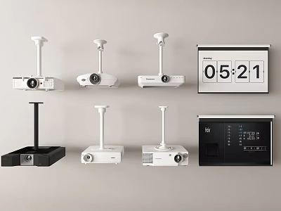 Projection Monitoring Devices Display With Timing Panel 3d model