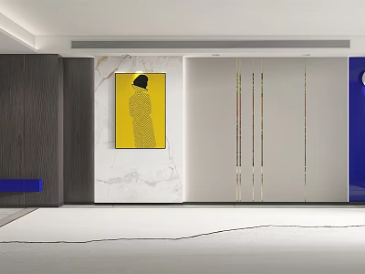 Modern background wall 3d model