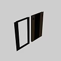 Modern Swing Door Design With Wood Grain Black Finish And House Number 74