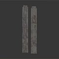 Two Gray Concrete Pillars Standing Side by Side in Structural Construction Design