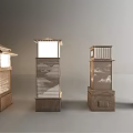 New Chinese lawn lamp floor lamp 3d model