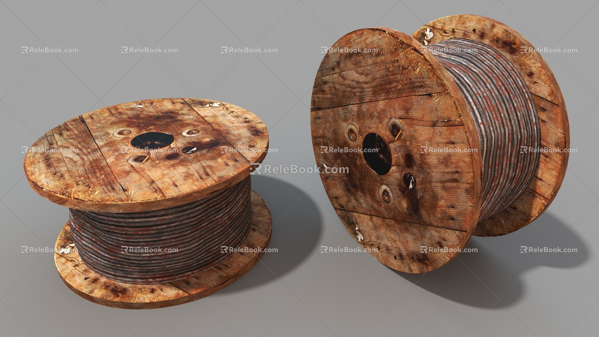 Industrial supplies old wires into trapped cables 3d model