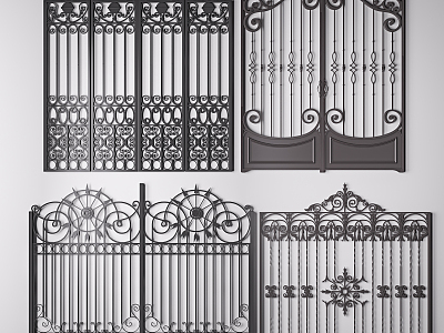 European-style gate villa wrought iron gate model