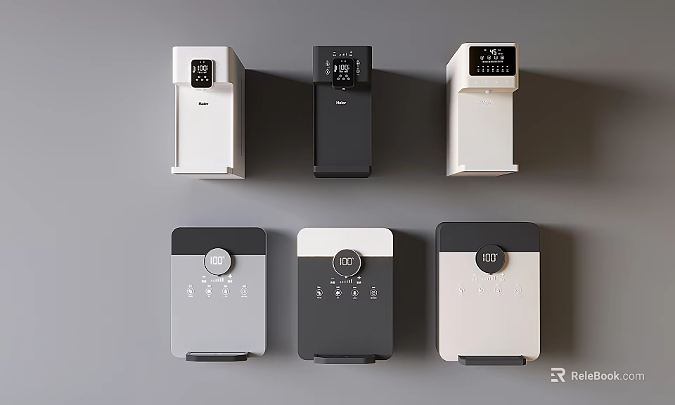 Modern Household Electrical Appliances With Various Designs And Different Color Options 3d model 