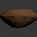 Reddish Brown Clay Pot With Carved Wavy Patterns And Protruding Decorations