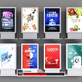 Public Facilities Multiple Advertising Billboards With Diverse Designs And Commercial Displays