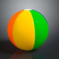 Sports Equipment Multicolored Orange Yellow Green Beach Ball for Outdoor Activities