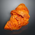 Freshly Baked Golden Croissant With Flaky Layers And Buttery Texture