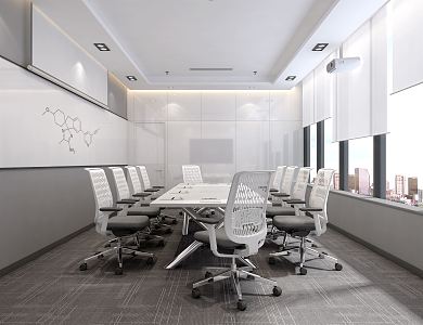 Modern Meeting Room Meeting Table and Chair 3d model