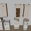 Public Trash Bins With Various Design Styles And Functional Features For Urban Areas