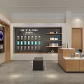 Modern Digital Store With 5G Technology Smartphone Displays And Showcase Areas