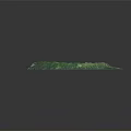 Volcanic Island Terrain With Central Crater Lake And Lush Green Vegetation Surrounded By Blue Ocean
