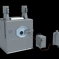 Advanced Industrial Medical Device With Main Unit Top Structures And Connected Containers