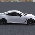 White Sports Car With Open Hood Revealing Engine Compartment Details