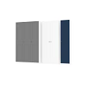 White Modern Dressers with Multiple Panel Doors and Sleek Design for Bedroom Storage