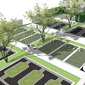 Ecological Parking Lot Design With Trees Green Areas And Sustainable Layout