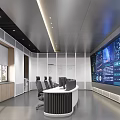 modern monitoring room monitoring center control center 3d model