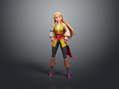 Cartoon Beauty Animation Beauty Animation Beauty Cartoon Girl Animation Girl Cartoon Girl Fantasy Beauty 3d model