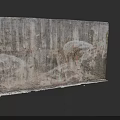 Cultural Wall Featuring Rough Textured Surface And Artistic Graffiti Details 3d model