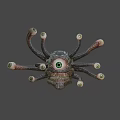 Horror Fantasy Game Movie Character With Multiple Eyes And Tentacles Design