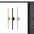 Modern Minimalist Wall Lamp On White Paneled Wall With Warm Illumination And Circular Metal Base