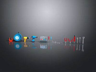 Electric drill cordless electric drill electric screwdriver cordless hand electric drill charging electric drill machining machine tool 3d model