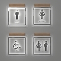 Guide system toilet sign toilet 3d model