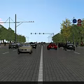 Efficient Road Infrastructure With Traffic Lights Street Lights And Lane Markings