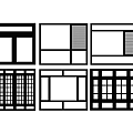 Various Modern Casement Windows With Grey Frames And Different Designs 3d model