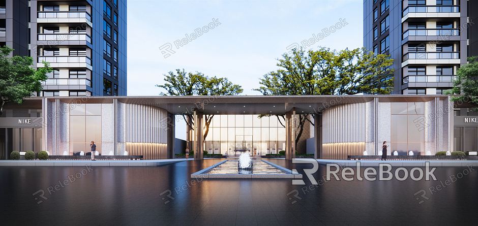 Modern gate entrance gate house model