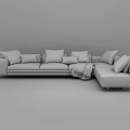 Modern Corner Sofa Corner Sofa Simple 3d model