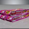 Kalmary Delicious Strawberry Flavored Snacks with Vibrant Pink Packaging Stacked