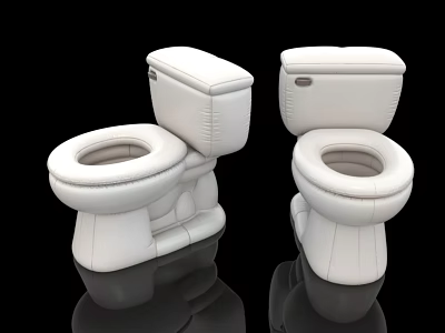 Inflatable Toilet Decorative Models With White Design For Events And Home Use 3d model