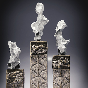 New Chinese style stone pillar 3d model