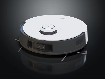 Modern Smart Robotic Vacuum Cleaner with White Sleek Design for Efficient Home Cleaning 3d model