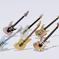 Colorful Various Electric Guitars With Multiple Colors And Stylish Designs Collection
