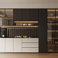 Wine Cabinet Sideboard 3d model