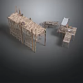 Rustic Bamboo Outdoor Simple Structure Design With Shelters Tables And Chairs