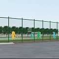 Protective net culture propaganda sports ground 3d model