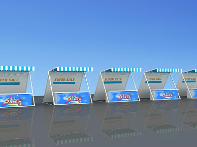 Modern Booth 3d model Modern Booth 3d model