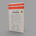 Transparent Sealed Evidence Bag With Label Barcode Warning Triangle And Fillable Sections