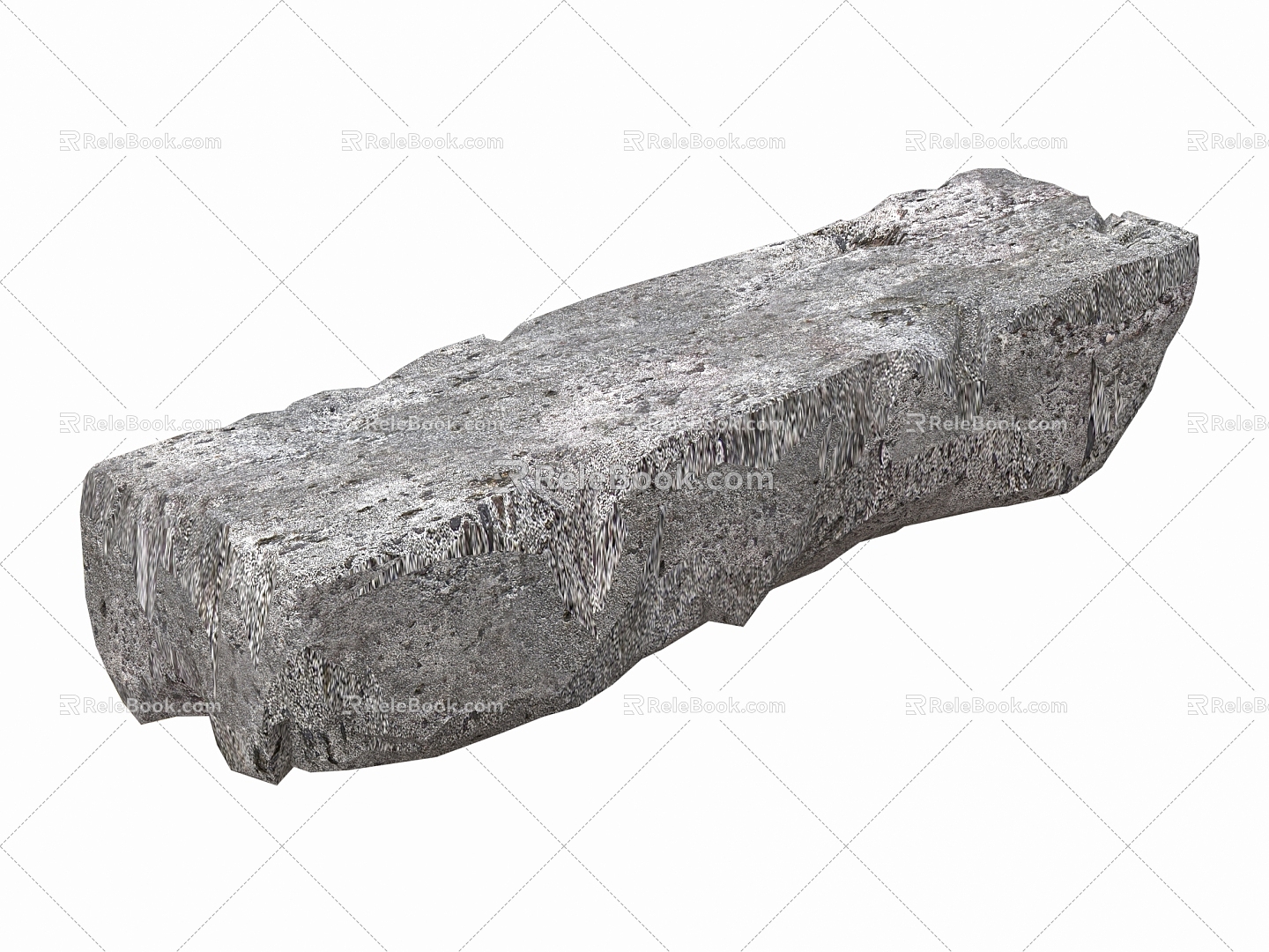 Modern landscape stone bench Zen stone bench 3d model