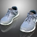 Gray Mesh Sports Sneakers With White Sole And Breathable Design For Daily Use