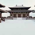 modern song-style temple song-style temple 3d model