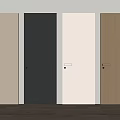 Modern Flush Doors With Various Colors For Home Interior Design 3d model