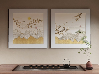 New Chinese Decorative Painting 3d model