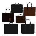 Stylish Leather Briefcases and Handbags in Various Colors and Designs